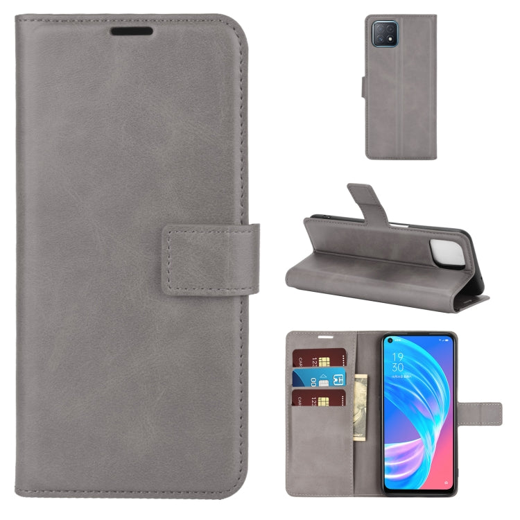 Retro Calf Pattern Buckle Horizontal Flip Leather Case with Holder & Card Slots & Wallet For OPPO A72 5G / A73 5G