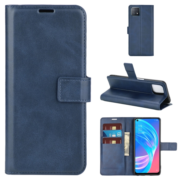 Retro Calf Pattern Buckle Horizontal Flip Leather Case with Holder & Card Slots & Wallet For OPPO A72 5G / A73 5G