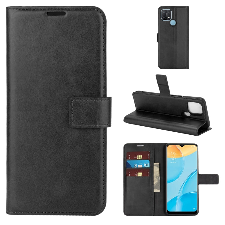 Retro Calf Pattern Buckle Horizontal Flip Leather Case with Holder & Card Slots & Wallet For OPPO A15