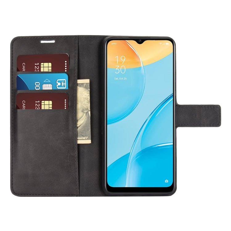Retro Calf Pattern Buckle Horizontal Flip Leather Case with Holder & Card Slots & Wallet For OPPO A15