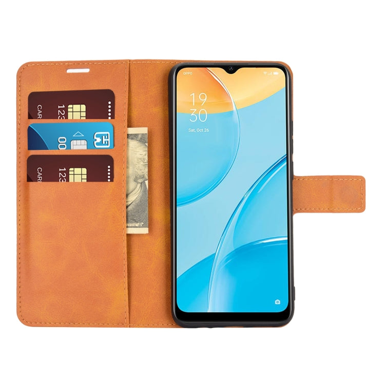 Retro Calf Pattern Buckle Horizontal Flip Leather Case with Holder & Card Slots & Wallet For OPPO A15