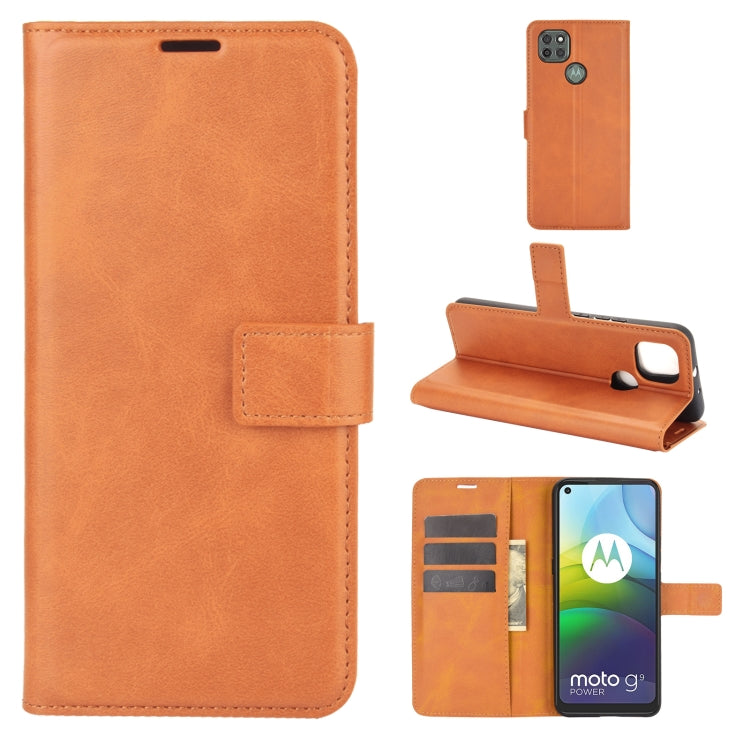 Retro Calf Pattern Buckle Horizontal Flip Leather Case with Holder & Card Slots & Wallet For Motorola Moto G9 Power