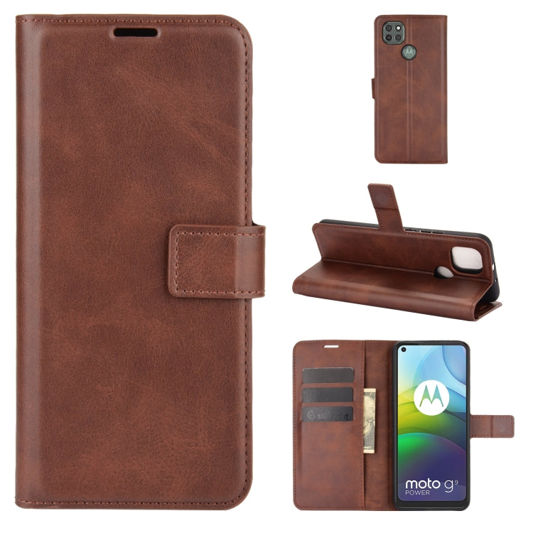 Retro Calf Pattern Buckle Horizontal Flip Leather Case with Holder & Card Slots & Wallet For Motorola Moto G9 Power