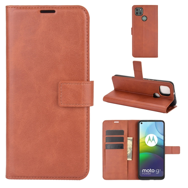 Retro Calf Pattern Buckle Horizontal Flip Leather Case with Holder & Card Slots & Wallet For Motorola Moto G9 Power