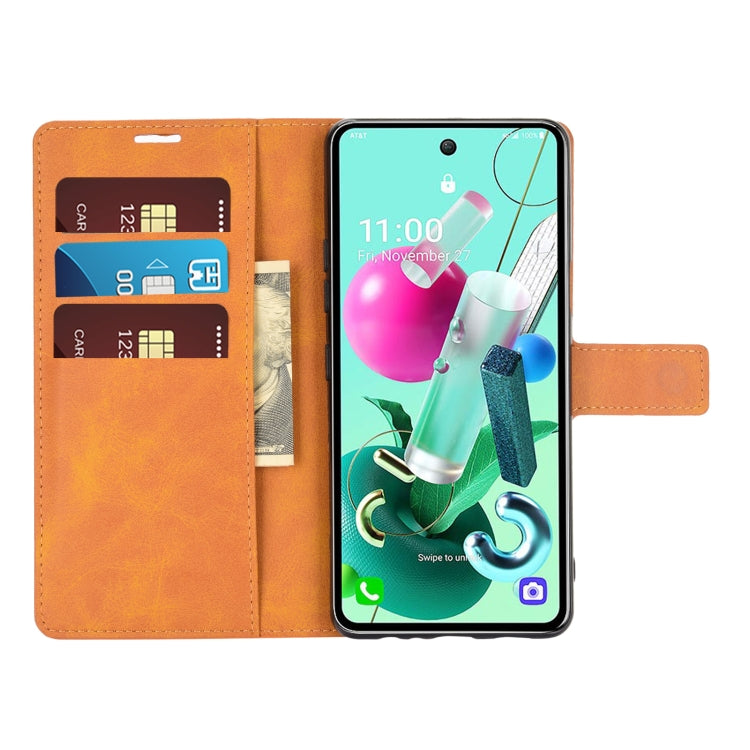 Retro Calf Pattern Buckle Horizontal Flip Leather Case with Holder & Card Slots & Wallet For LG K92 5G