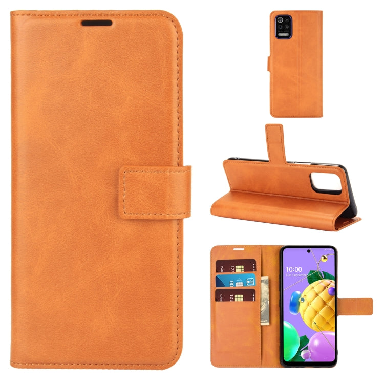 Retro Calf Pattern Buckle Horizontal Flip Leather Case with Holder & Card Slots & Wallet For LG K52 / K62 / Q52