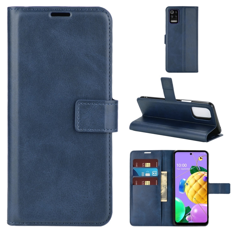 Retro Calf Pattern Buckle Horizontal Flip Leather Case with Holder & Card Slots & Wallet For LG K52 / K62 / Q52