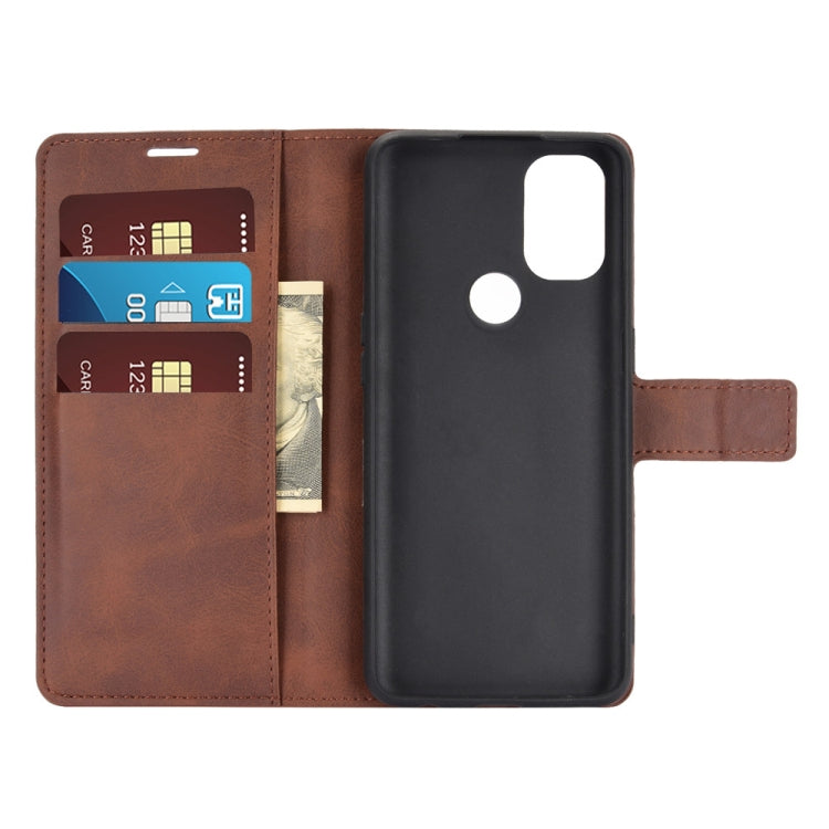 For OnePlus Nord N10 5G Retro Calf Pattern Buckle Horizontal Flip Leather Case with Holder & Card Slots & Wallet