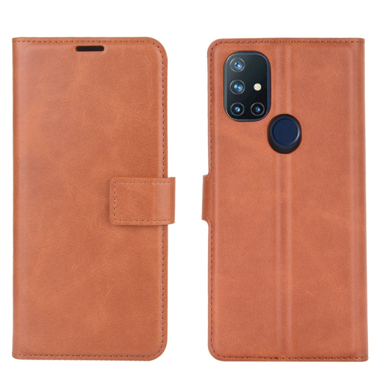 For OnePlus Nord N10 5G Retro Calf Pattern Buckle Horizontal Flip Leather Case with Holder & Card Slots & Wallet