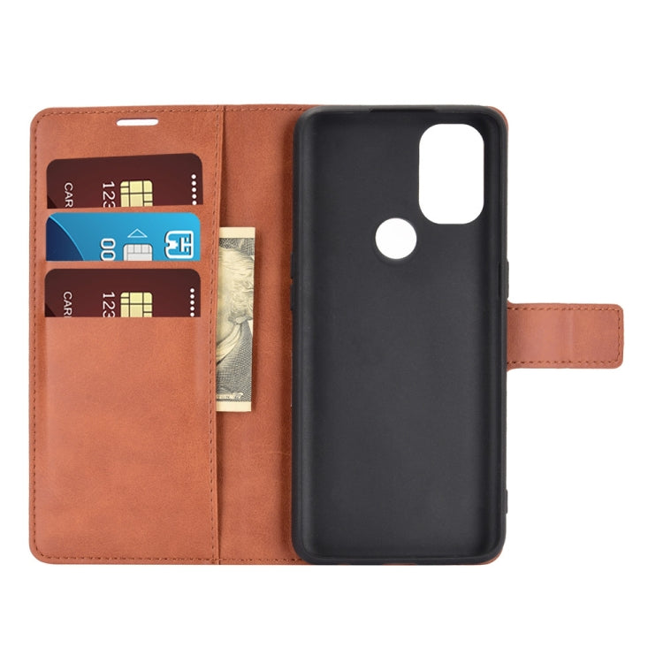 For OnePlus Nord N10 5G Retro Calf Pattern Buckle Horizontal Flip Leather Case with Holder & Card Slots & Wallet