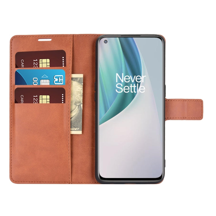 For OnePlus Nord N10 5G Retro Calf Pattern Buckle Horizontal Flip Leather Case with Holder & Card Slots & Wallet