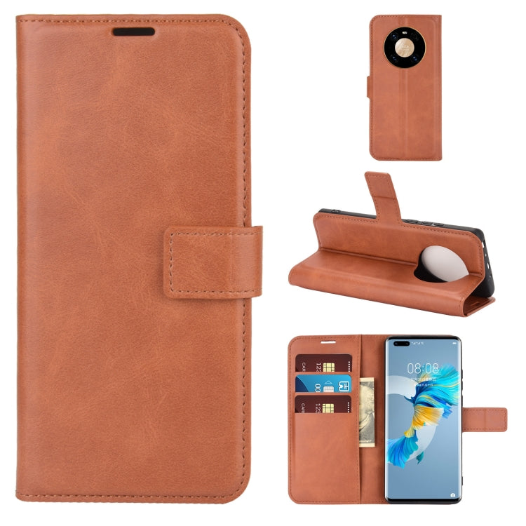 For Huawei Mate 40 Pro Retro Calf Pattern Buckle Horizontal Flip Leather Case with Holder & Card Slots & Wallet