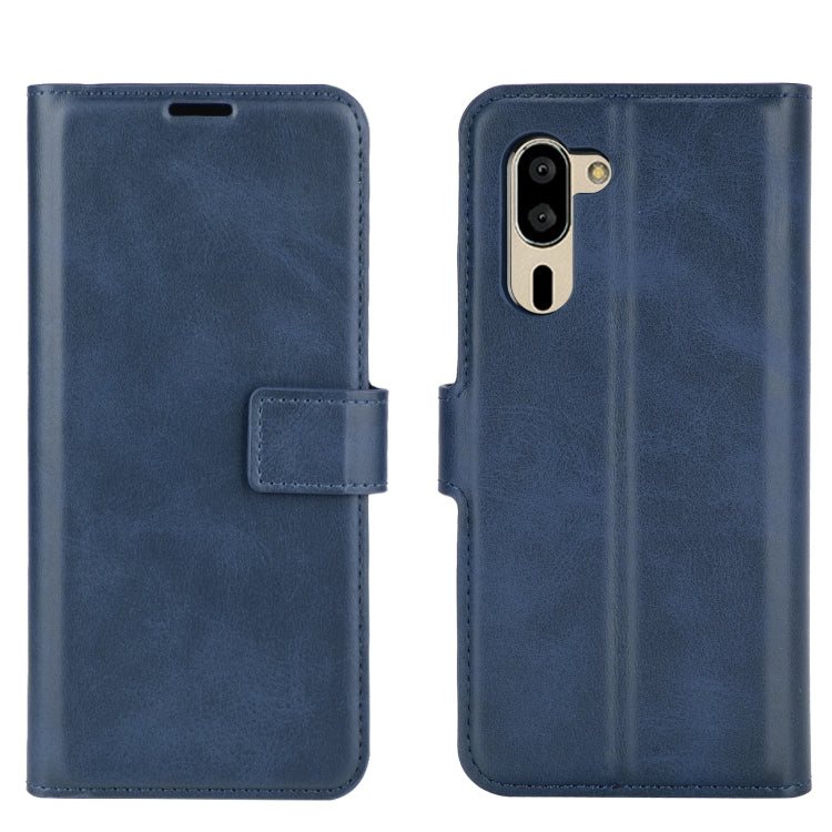 For Sharp Senior Retro Calf Pattern Buckle Horizontal Flip Leather Case with Holder & Card Slots & Wallet