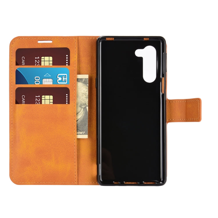 For Sharp Senior Retro Calf Pattern Buckle Horizontal Flip Leather Case with Holder & Card Slots & Wallet