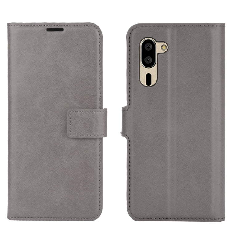 For Sharp Senior Retro Calf Pattern Buckle Horizontal Flip Leather Case with Holder & Card Slots & Wallet