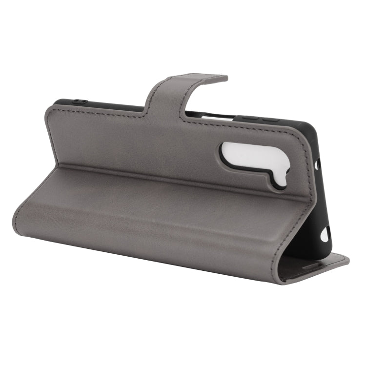 For Sharp Senior Retro Calf Pattern Buckle Horizontal Flip Leather Case with Holder & Card Slots & Wallet