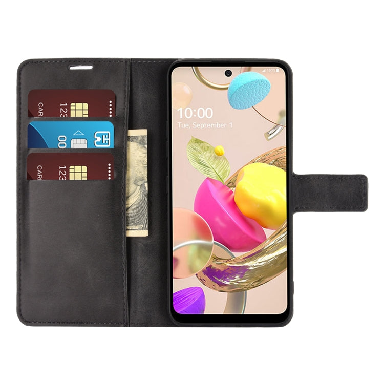 For LG K42 Retro Calf Pattern Buckle Horizontal Flip Leather Case with Holder & Card Slots & Wallet