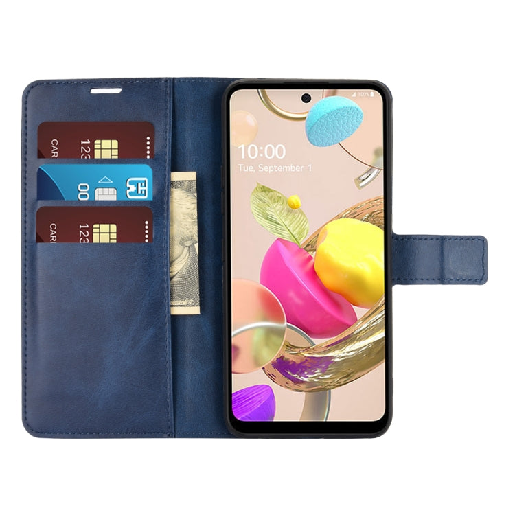 For LG K42 Retro Calf Pattern Buckle Horizontal Flip Leather Case with Holder & Card Slots & Wallet