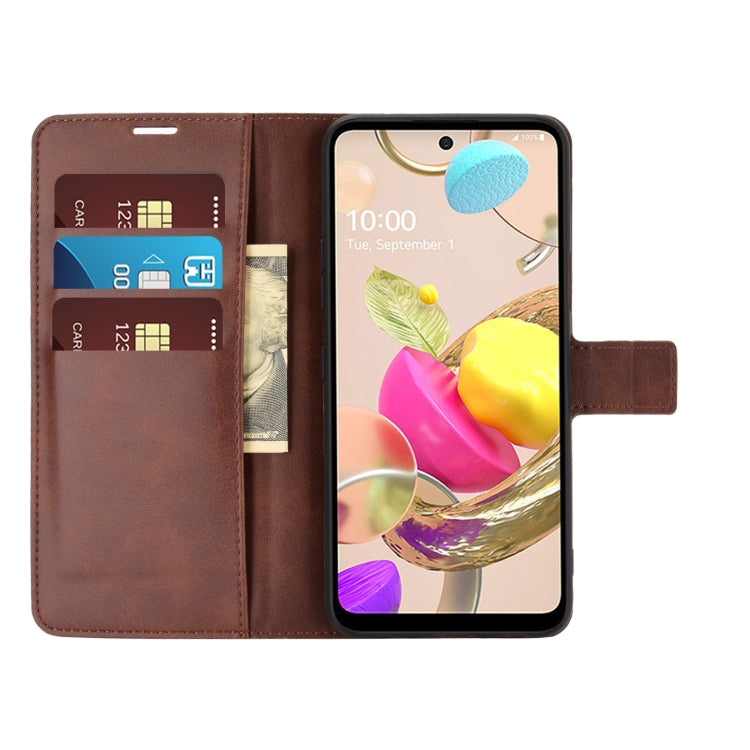 For LG K42 Retro Calf Pattern Buckle Horizontal Flip Leather Case with Holder & Card Slots & Wallet