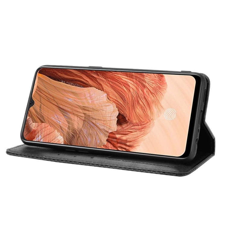 For OPPO F17 / A73 2020 Magnetic Buckle Retro Crazy Horse Texture Horizontal Flip Leather Case with Holder & Card Slots & Photo Frame