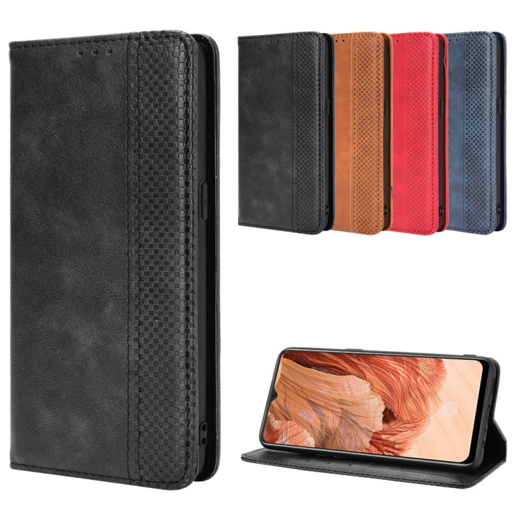 For OPPO F17 / A73 2020 Magnetic Buckle Retro Crazy Horse Texture Horizontal Flip Leather Case with Holder & Card Slots & Photo Frame