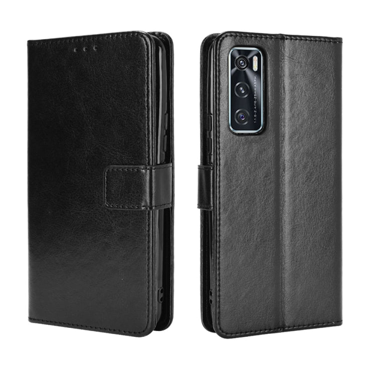 For vivo V20 SE/Y70 2020 Retro Crazy Horse Texture Horizontal Flip Leather Case , with Holder & Card Slots & Photo Frame