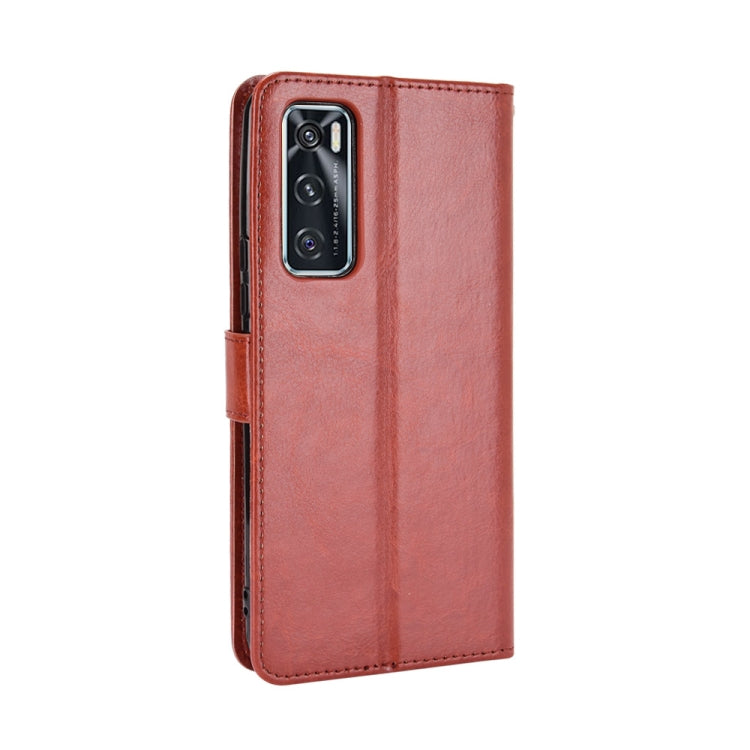 For vivo V20 SE/Y70 2020 Retro Crazy Horse Texture Horizontal Flip Leather Case , with Holder & Card Slots & Photo Frame