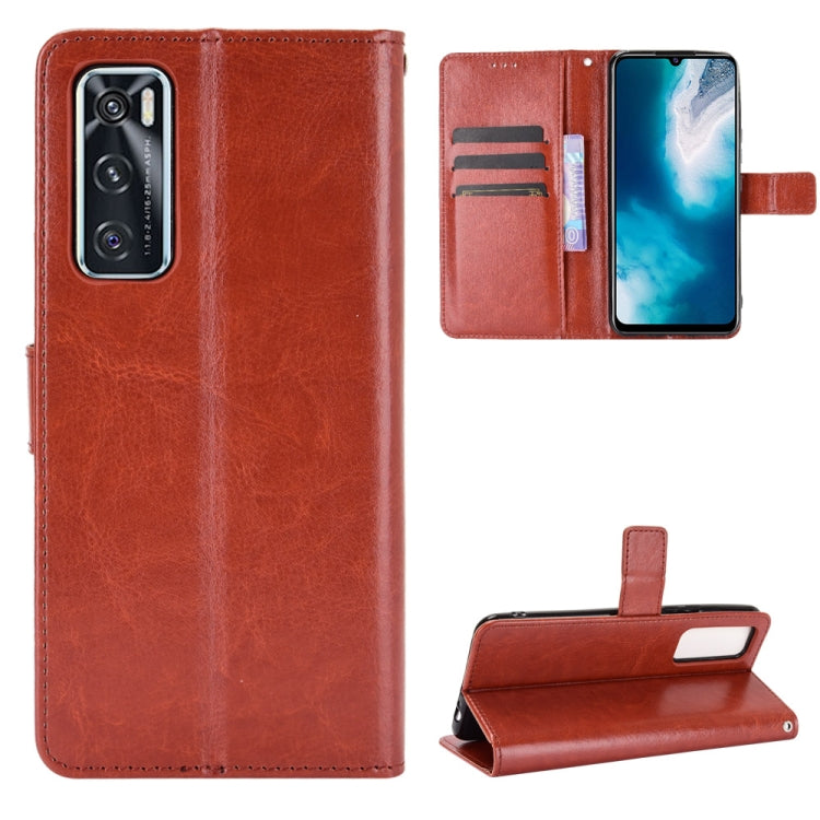 For vivo V20 SE/Y70 2020 Retro Crazy Horse Texture Horizontal Flip Leather Case , with Holder & Card Slots & Photo Frame