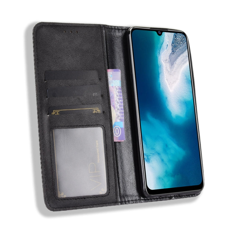 For vivo V20 SE/Y70 2020 Magnetic Buckle Retro Crazy Horse Texture Horizontal Flip Leather Case , with Holder & Card Slots & Photo Frame