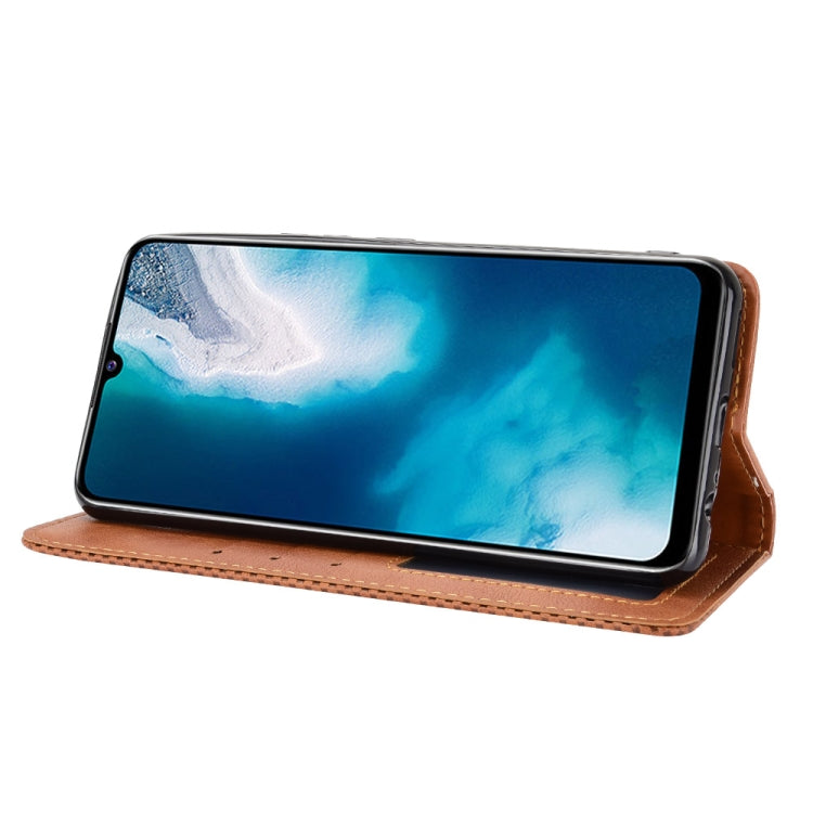 For vivo V20 SE/Y70 2020 Magnetic Buckle Retro Crazy Horse Texture Horizontal Flip Leather Case , with Holder & Card Slots & Photo Frame