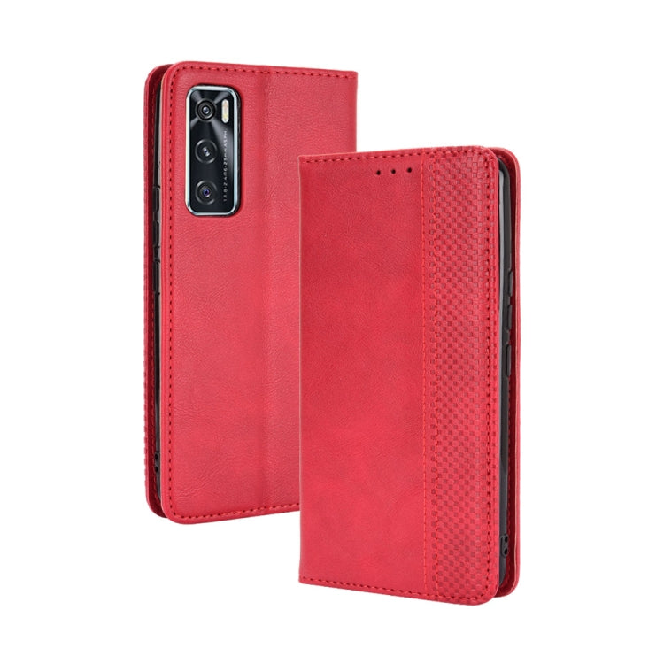 For vivo V20 SE/Y70 2020 Magnetic Buckle Retro Crazy Horse Texture Horizontal Flip Leather Case , with Holder & Card Slots & Photo Frame