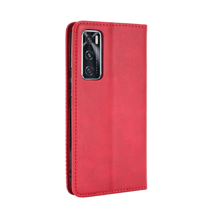 For vivo V20 SE/Y70 2020 Magnetic Buckle Retro Crazy Horse Texture Horizontal Flip Leather Case , with Holder & Card Slots & Photo Frame