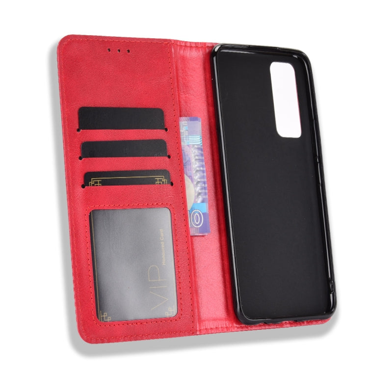 For vivo V20 SE/Y70 2020 Magnetic Buckle Retro Crazy Horse Texture Horizontal Flip Leather Case , with Holder & Card Slots & Photo Frame