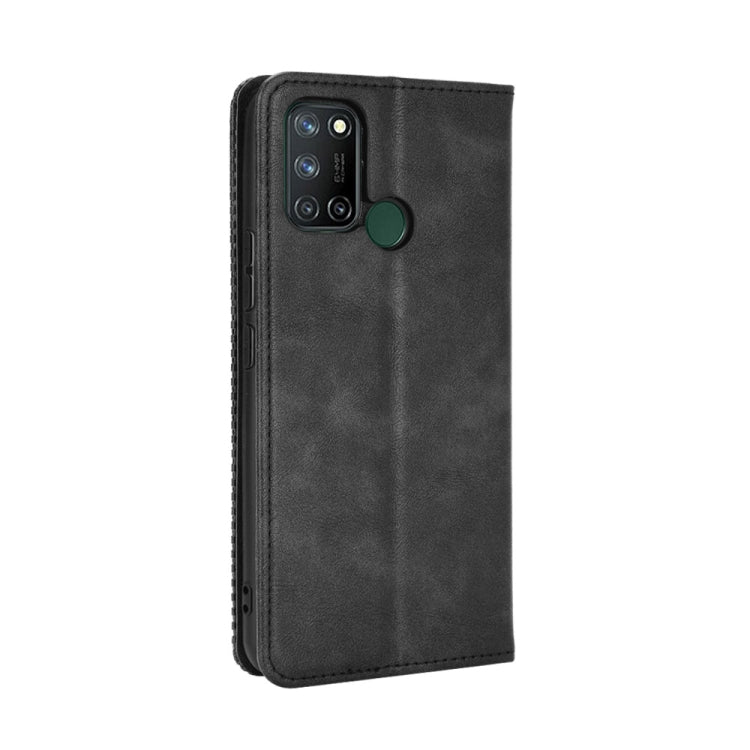 For OPPO Realme C17/ Realme 7i Magnetic Buckle Retro Crazy Horse Texture Horizontal Flip Leather Case with Holder & Card Slots & Photo Frame