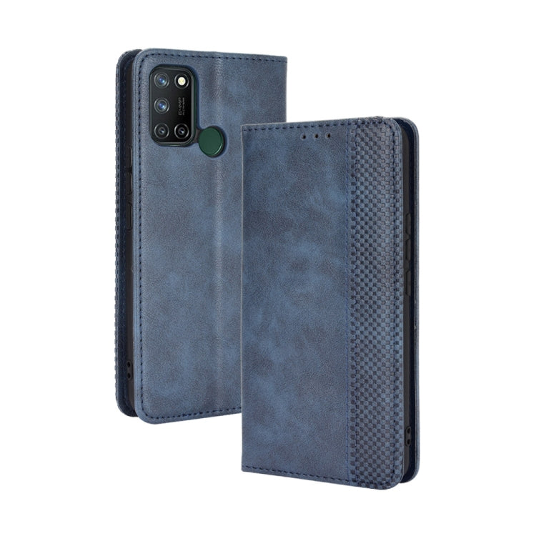 For OPPO Realme C17/ Realme 7i Magnetic Buckle Retro Crazy Horse Texture Horizontal Flip Leather Case with Holder & Card Slots & Photo Frame