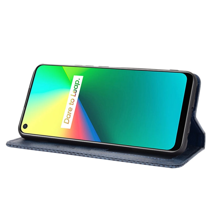 For OPPO Realme C17/ Realme 7i Magnetic Buckle Retro Crazy Horse Texture Horizontal Flip Leather Case with Holder & Card Slots & Photo Frame