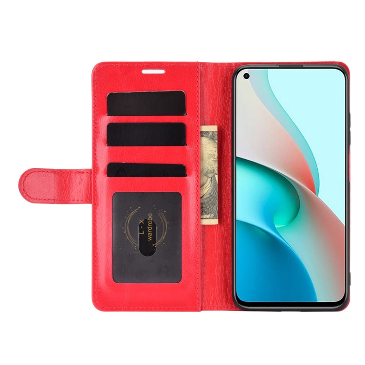 For Xiaomi Redmi Note 9 5G China Version R64 Texture Single Horizontal Flip Protective Case with Holder & Card Slots & Wallet& Photo Frame