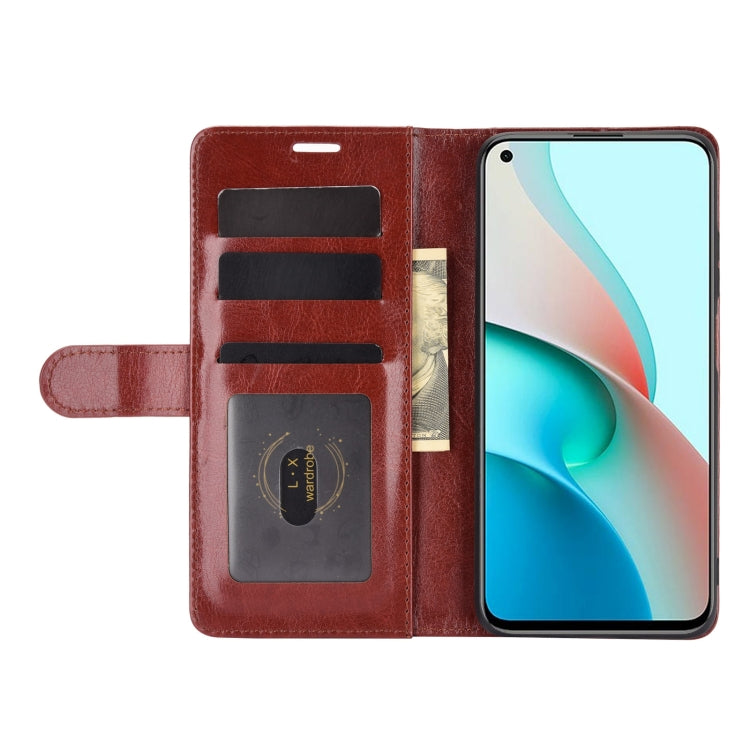 For Xiaomi Redmi Note 9 5G China Version R64 Texture Single Horizontal Flip Protective Case with Holder & Card Slots & Wallet& Photo Frame