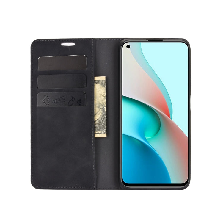 For Xiaomi Redmi Note 9 5G China Version Retro-skin Business Magnetic Suction Leather Case with Holder & Card Slots & Wallet