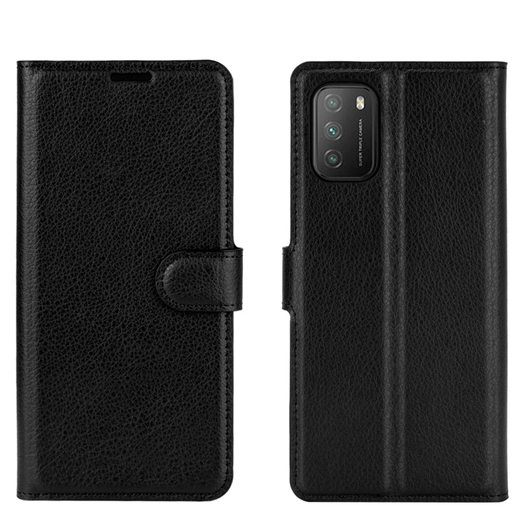 For Xiaomi Poco M3 Litchi Texture Horizontal Flip Protective Case with Holder & Card Slots & Wallet