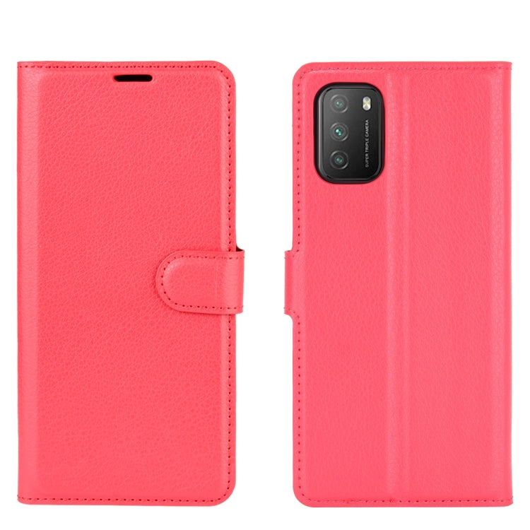 For Xiaomi Poco M3 Litchi Texture Horizontal Flip Protective Case with Holder & Card Slots & Wallet