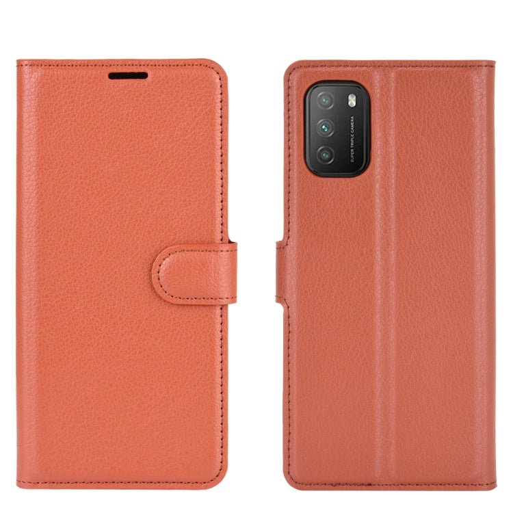 For Xiaomi Poco M3 Litchi Texture Horizontal Flip Protective Case with Holder & Card Slots & Wallet