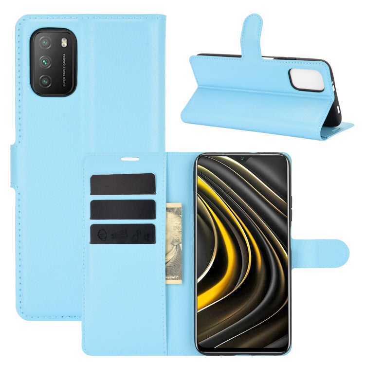 For Xiaomi Poco M3 Litchi Texture Horizontal Flip Protective Case with Holder & Card Slots & Wallet