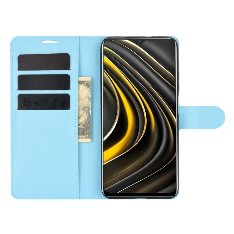 For Xiaomi Poco M3 Litchi Texture Horizontal Flip Protective Case with Holder & Card Slots & Wallet