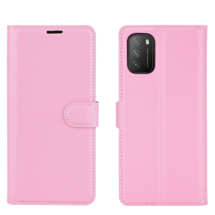 For Xiaomi Poco M3 Litchi Texture Horizontal Flip Protective Case with Holder & Card Slots & Wallet