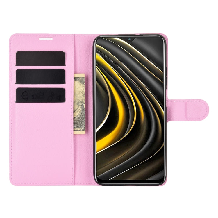For Xiaomi Poco M3 Litchi Texture Horizontal Flip Protective Case with Holder & Card Slots & Wallet