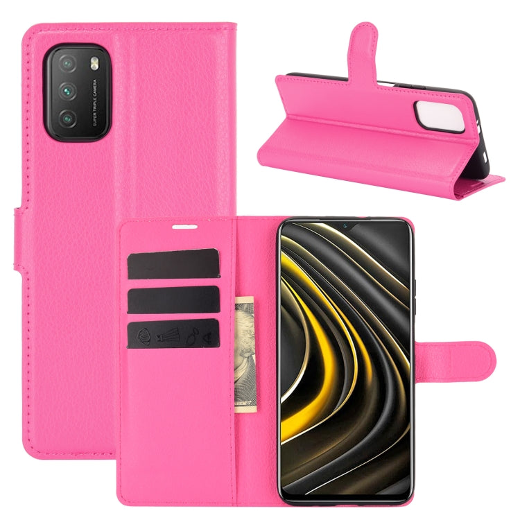 For Xiaomi Poco M3 Litchi Texture Horizontal Flip Protective Case with Holder & Card Slots & Wallet