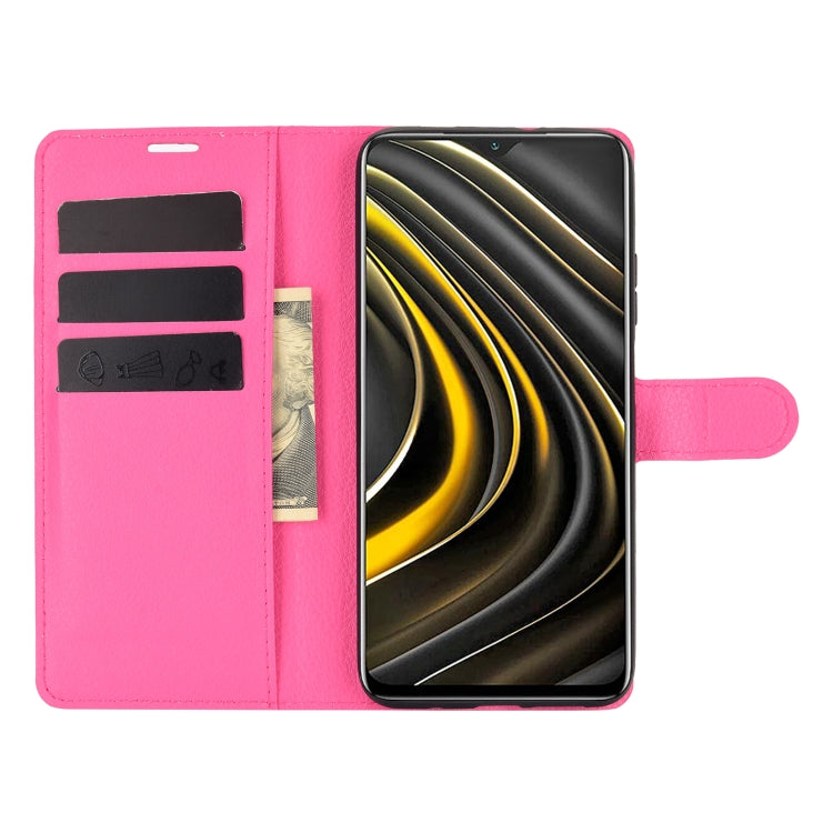 For Xiaomi Poco M3 Litchi Texture Horizontal Flip Protective Case with Holder & Card Slots & Wallet