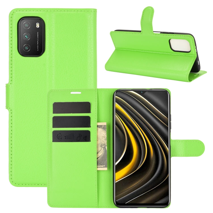 For Xiaomi Poco M3 Litchi Texture Horizontal Flip Protective Case with Holder & Card Slots & Wallet