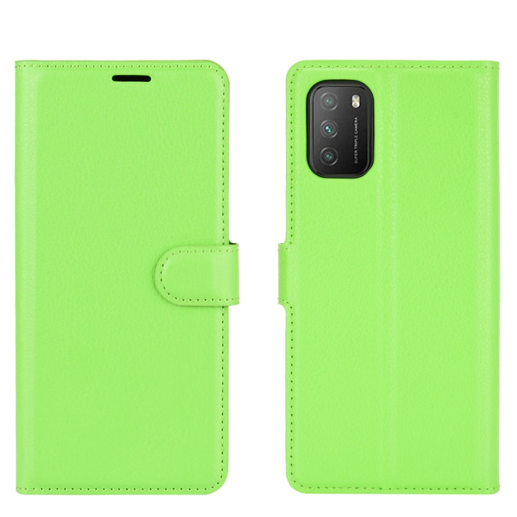 For Xiaomi Poco M3 Litchi Texture Horizontal Flip Protective Case with Holder & Card Slots & Wallet